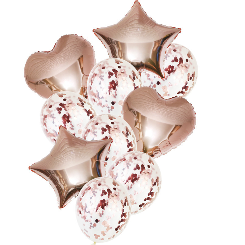 Set Bride Pre-Wedding Bachelorette Party Decoration Proposal Scene Setup Rose Gold Balloon Package