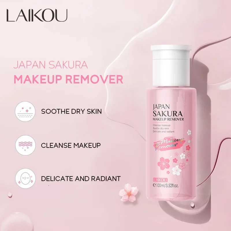 LAIKOU Portable Makeup Remover lashes Cleansing Liquid Water Lip Eye Gentle Care MakeUp Travel Skin Remover Face Skincare 100ml F250924