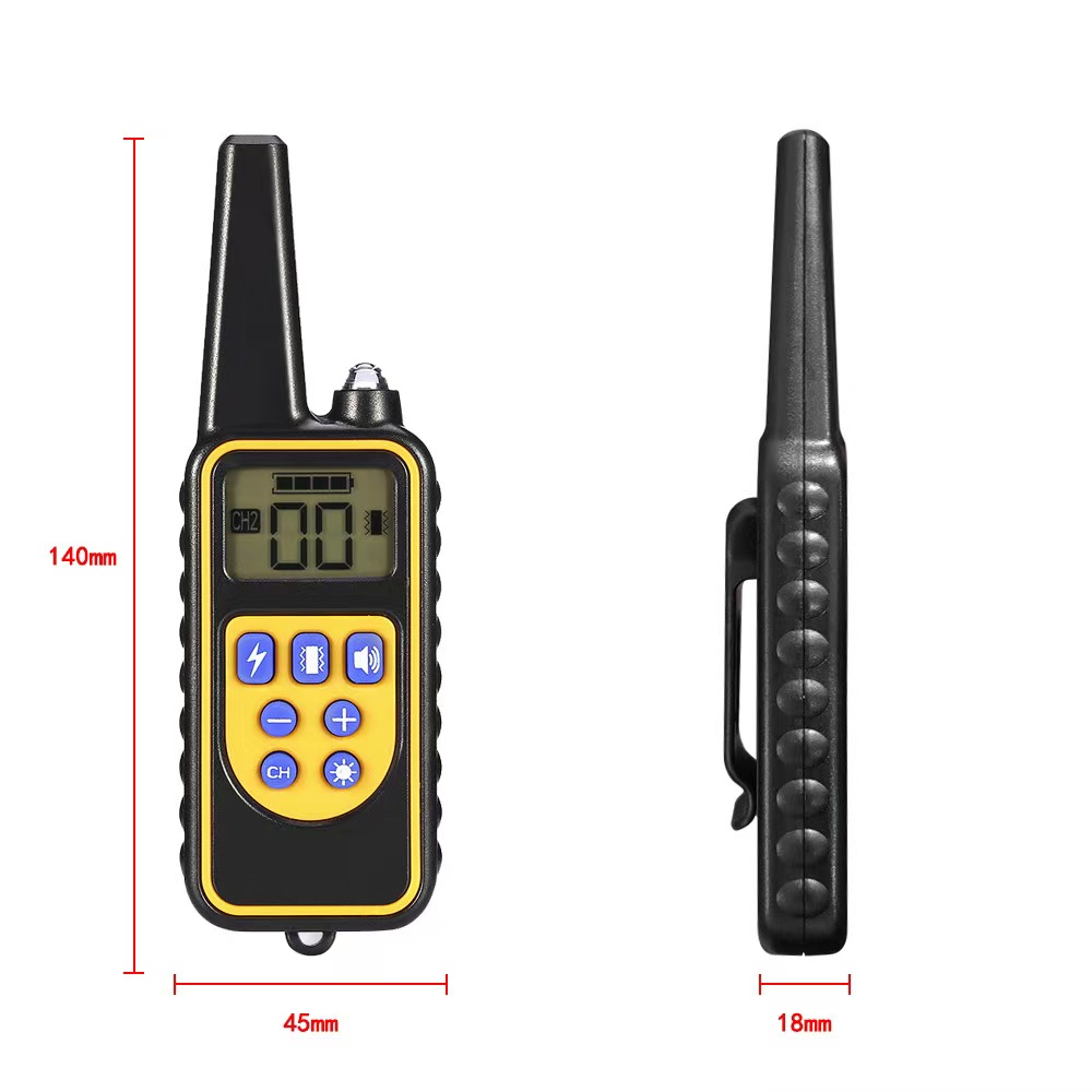 dog shock collar with remote control- 800m Dog Training innovative IPX7 waterproof, with 3 training modes, rechargeable electronic collar, suitable fo