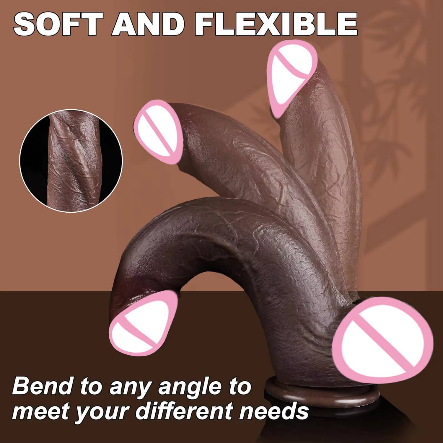 Real Big Black Penis Long Dildo Thick Man Dick Adult Women Sexy Sex Toy Soft Penis Spot Stimulation Artificial Penis Dildos Dick
