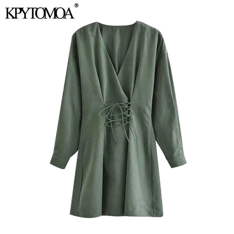 Women Chic Fashion With Drawstring Pleated Mini Dress Long Sleeve Side Zipper Female Dresses Vestidos 210420