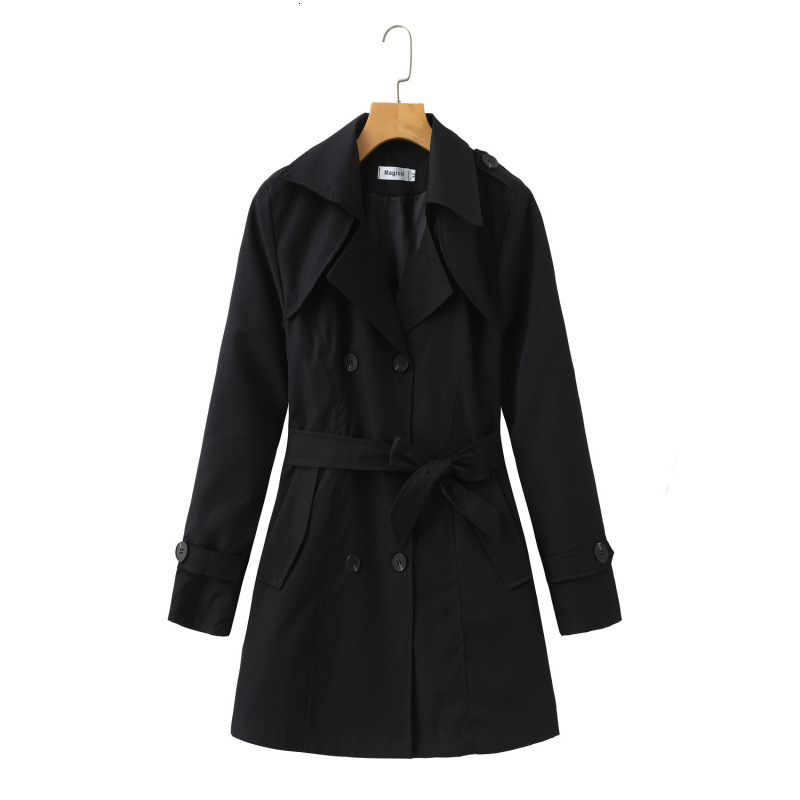 Womens Trench Coat Spring Autumn 2025 Korean Fashion Casual Versatile MidLength Coat Womens Overcoat 240926
