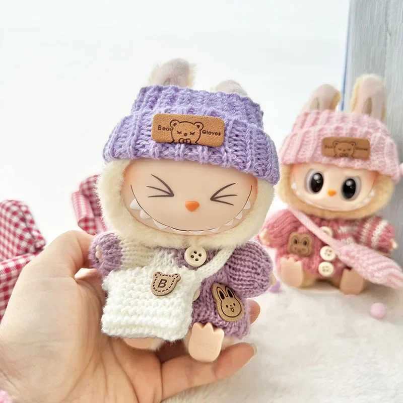 Labubu 17cm Clothes II Idol Dolls Sitting Party The Monster Outfit Accessories Clothing Kids Gift Cute Sweater And Bag YF15D C250924