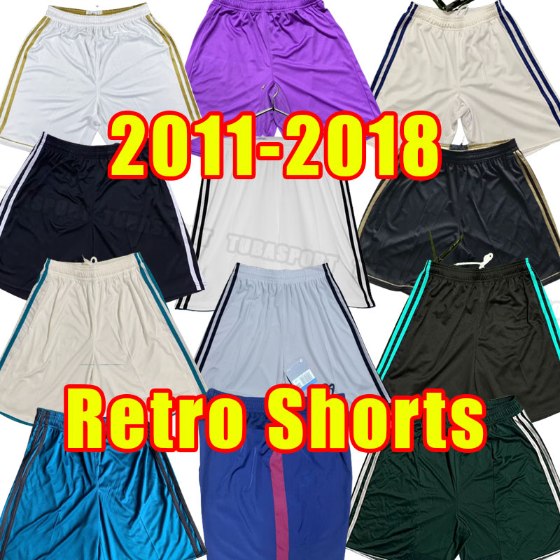 Madrids Retro Soccer shortS Football pants GUTI Ramos SEEDORF CARLOS RONALDO ZIDANE Beckham RAUL Vintage FIGO 2011 2012 2013 2014 2015 2016 2017 11 12 13 14 15 16 17 real
