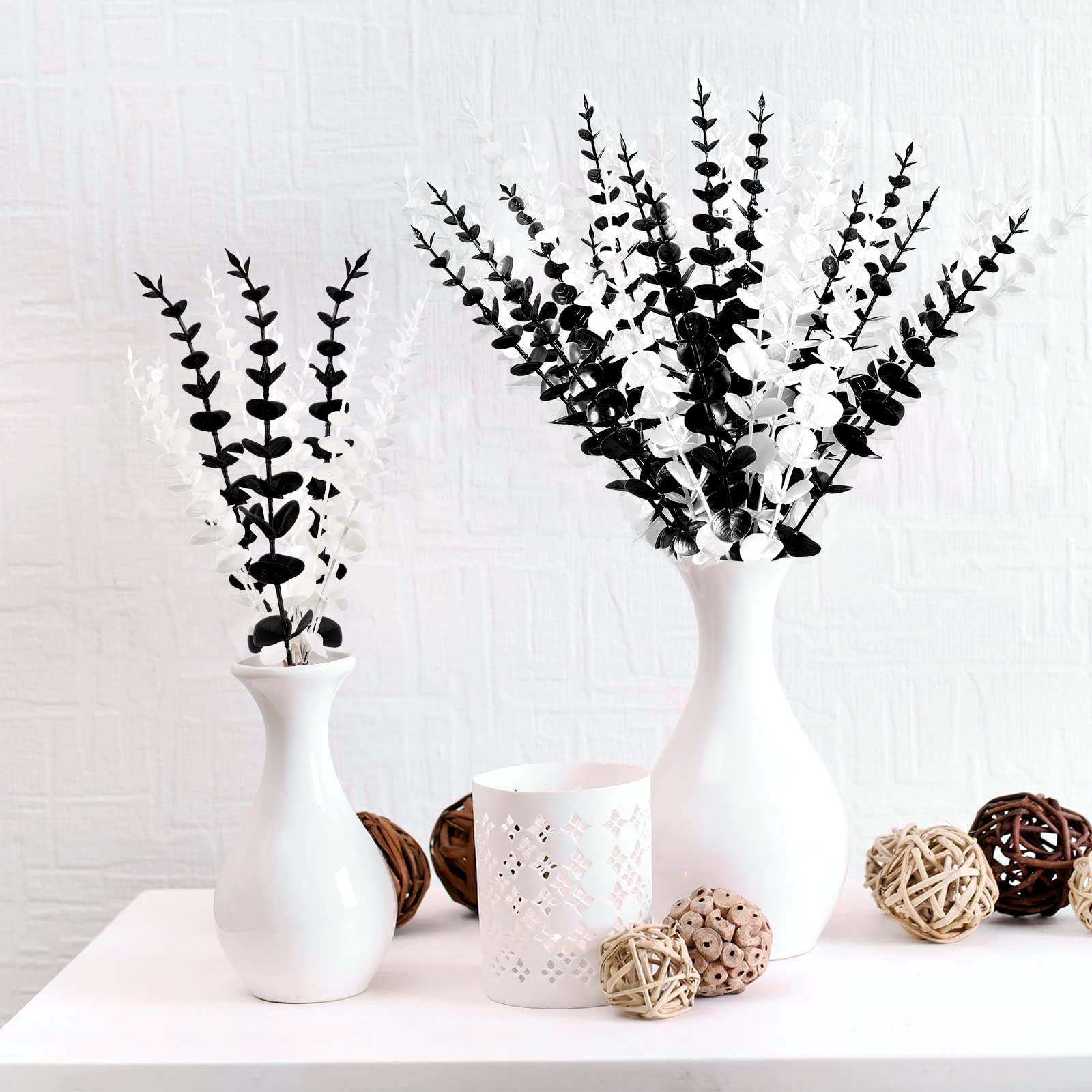 10pcs Eucalyptus Stems Artificial Eucalyptus Leaves for Home Flowers Bouquet Centerpiece Wedding Decoration Christmas Decor Wholesale artificial flowe