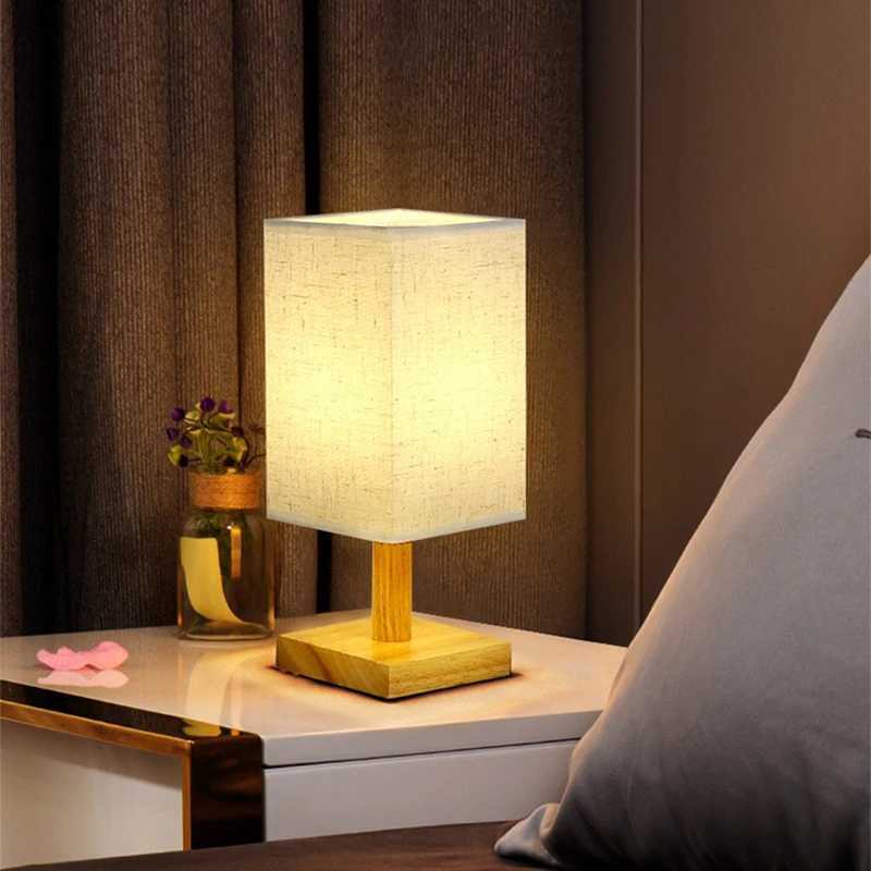 LED Table Lamps Simple Chinese Style Decoration Lamp Dimmable USB Plug Night Light Fabric Lampshade Bedroom Bedside Lighting C251115