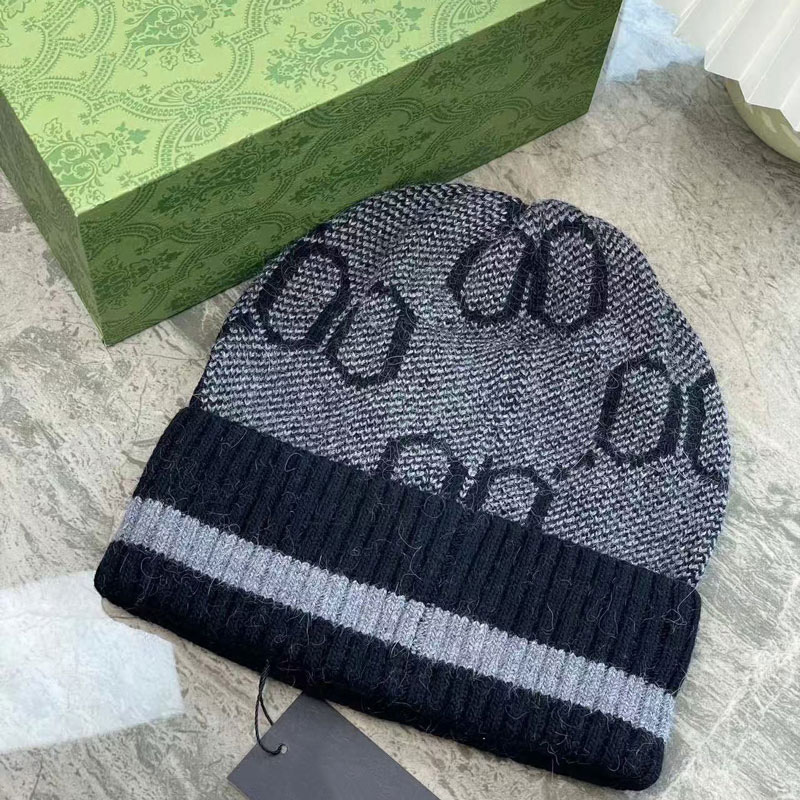 Designer beanie luxury large letter cashmere beanie warm ski beanie for fall and winter perfect for Valentine Day or Christmas and versatile with beautiful colors