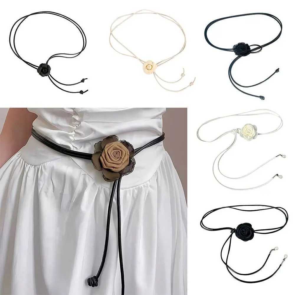 Fashion Fashion Ethnic Style Dry Rose Flower Belt Highend Retro Bohemian Floral Belt Knotted Waist Rope For Lady Girl Women D250924