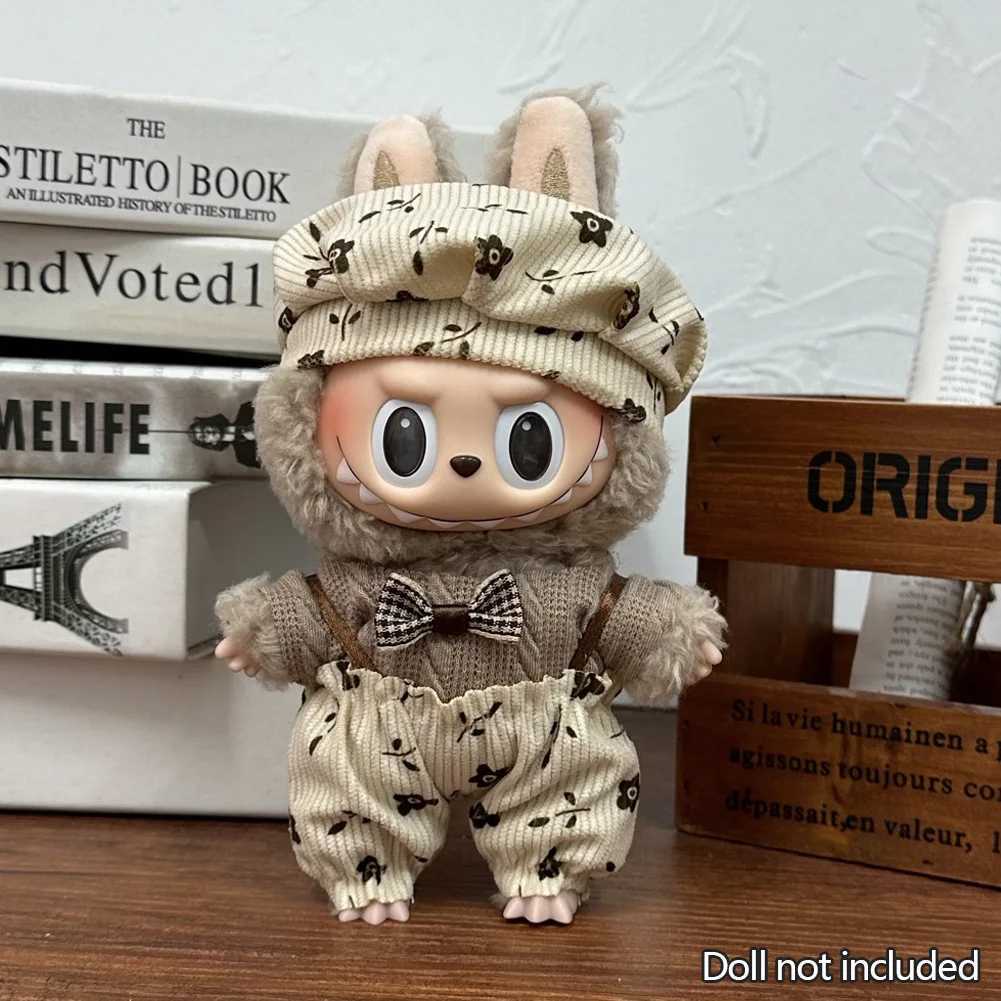 Fashion Clothes Ropa Labubu Clothes Outfit Doll Accessories For 1517cm Labubu V2 V1 Plush Dolls Suspenders Suit C250924