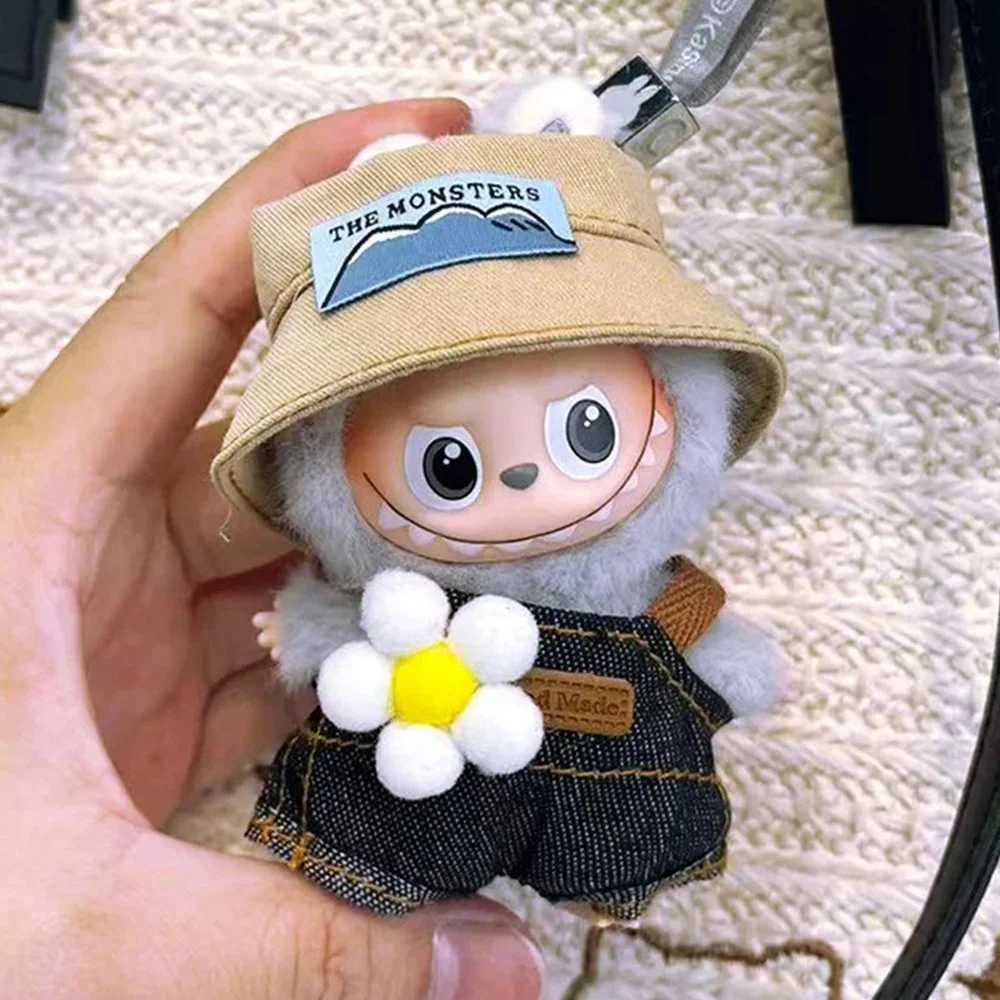 Labubu Clothing Overalls with Hat For 105cm Labubu V4 The Monsters Pin Doll Clothes Outfit Accessories Ropa Labubu C250924