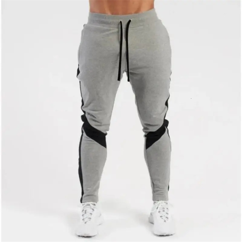 Mens Fashionable Sports And Fitness Jogger Pants Mens Autumn And Winter Casual Color Matching Vintage Men Trousers Y2k 240717
