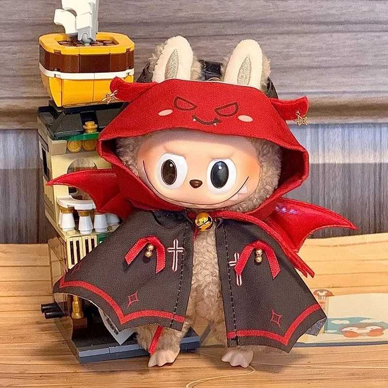 Labubu Doll Halloween Little Devil Cloak for 17cm V1 V2 V3 Labubu Plush Doll Replacement Clothing Accessories Toy Birthday Gift C250924