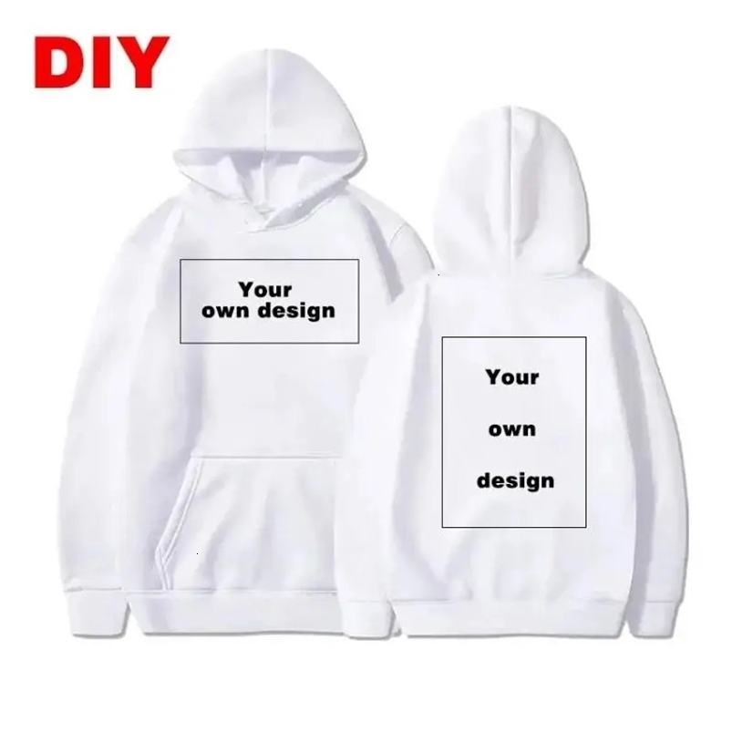 Customized personalized hooded sweatshirt for autumn warmth and comfort unisex casual style custom printed text DIY fashion 241214