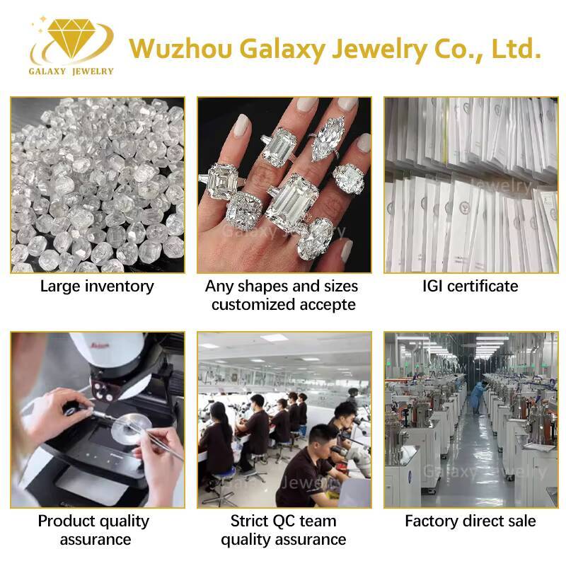 Luxury Jewelry Lab Grown Diamond Ring Pass The Diamond Tester VVS D Color IGI Certificate Custom Wedding Ring For Women