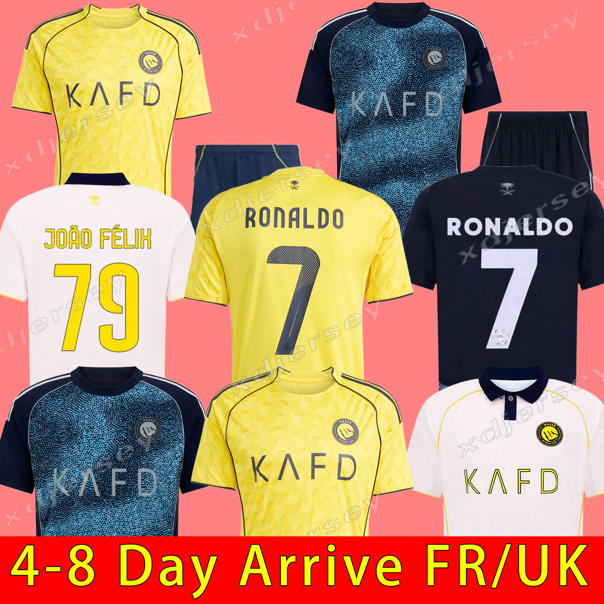 New 25 26 Al Nassr FC soccer Jerseys Ronaldo 2025 2026 Home yellow away CR7 Gonzalo Mane Martinez Talisca women FANS player version men kids kit Football shiirt Al-Nassr