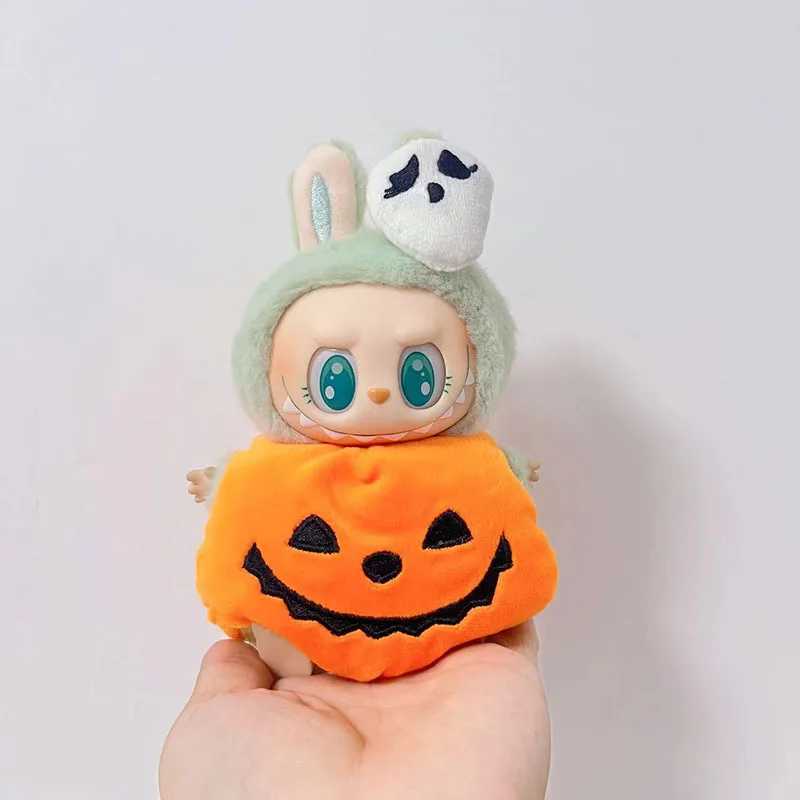 For 17cm Labubu Clothing quirky Pumpkin Magic Hat Skull Cloak Set 30 Labubu Clothes Doll Accessories Cosplay Halloween Gifts C250924