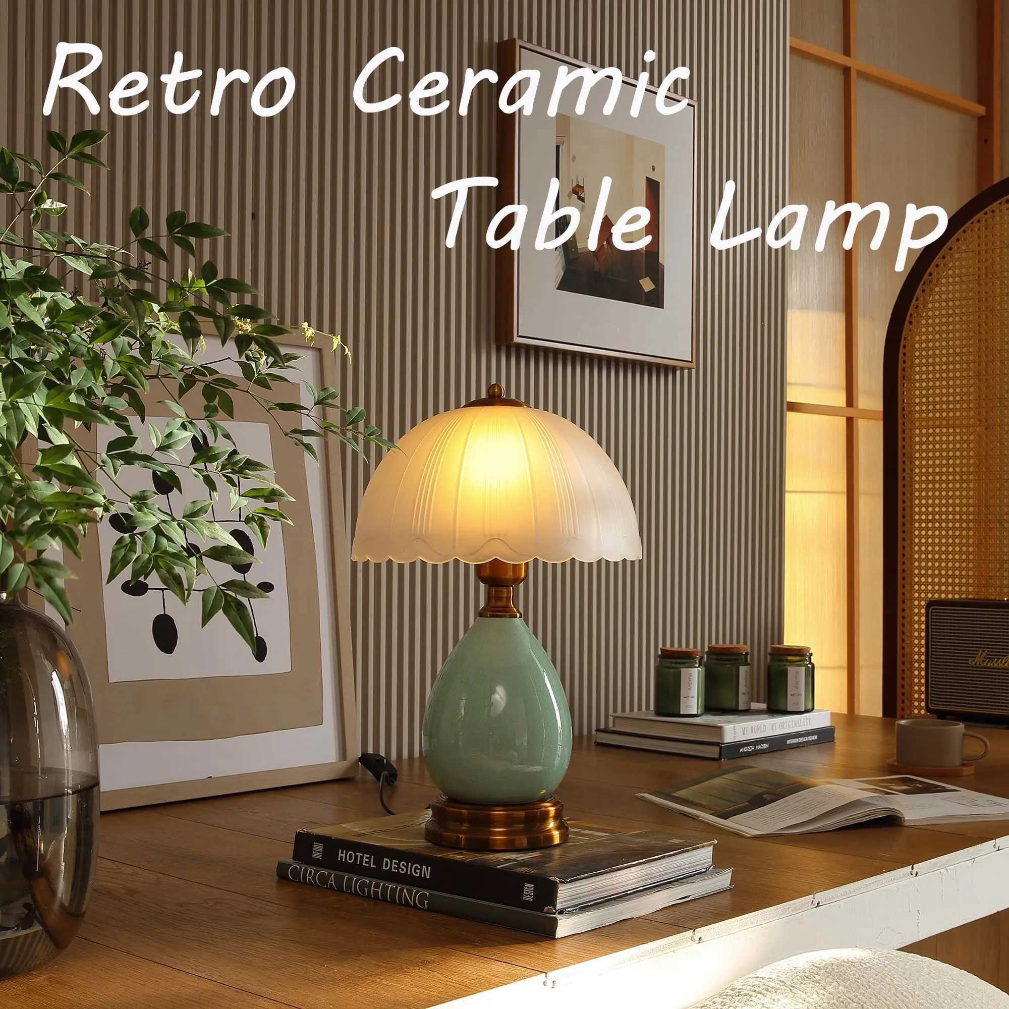 Vintage Lamp for Living RoomModern Ceramic Table Lamps for BedroomRetro Bedside Nightstand Traditional Lamps C251115