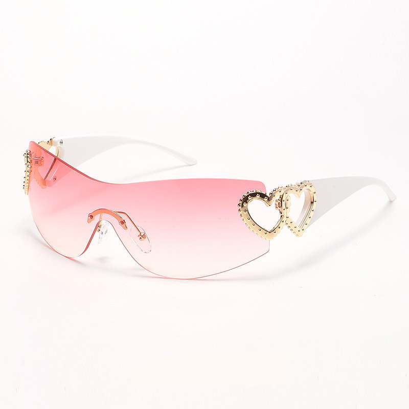 Designer Sunglasses For Women Men Heart Style Sunglasses Fashion Classic Sunglasses Luxury Polarized Goggle Pilot Metal Frame Oversized UV400 Eyewear 