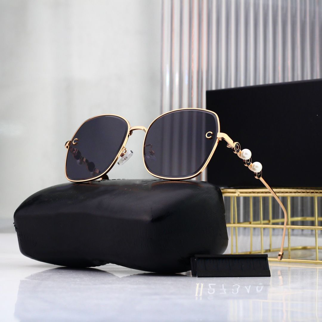 Designer Sunglasses Top Luxury Fasion Polaroid Lens Womens Mens Goggle Senior Eyewear For Women Eyeglasses Frame Vintage Metal Sun Glasses