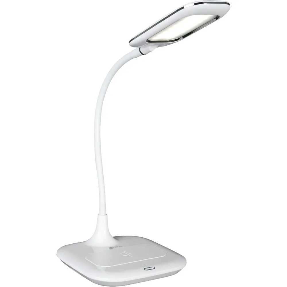 LED Desk Lamp with Wireless Charging Designed to Reduce Eyestrain Adjustable Flexible Neck 3 Color Modes Touch C251115