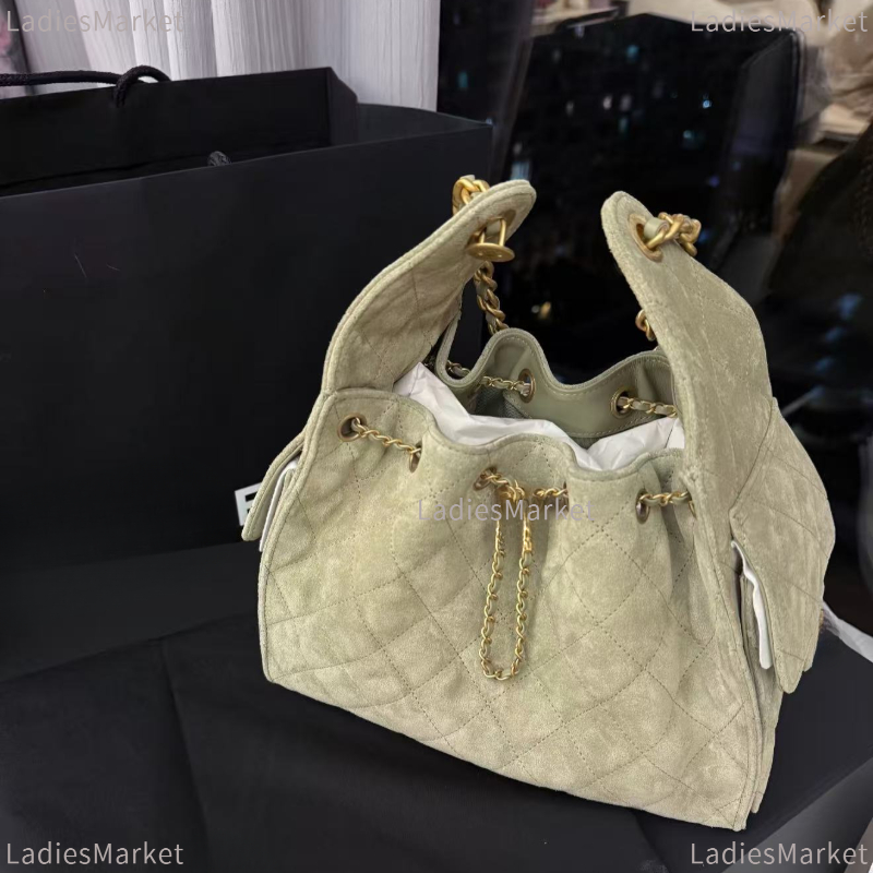 12A Top Quality 25 Bag Suede Bag Designer Bag Woman Shoulder Bag Cowhide Genuine Leather Large Capacity 25 Hobo Bag Luxury Chain Metal Underarm Bag Lady Crossbody Bag