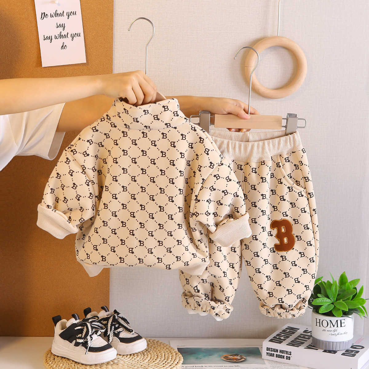 Boys Autumn Winter Set 2025 New Stylish Baby Boy Winter Fleece OnePiece C250924