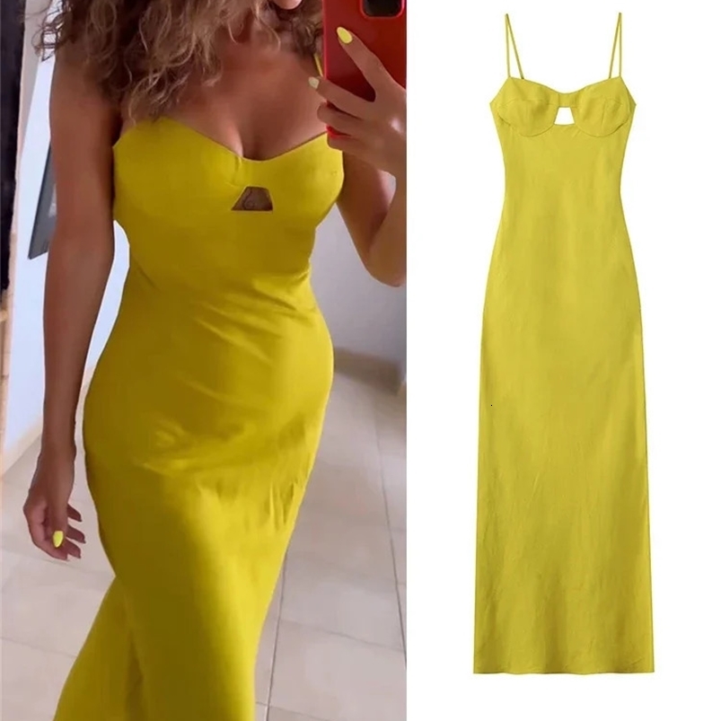 Summer Womens Hollow Shoulder Strap Long Dress Elegant Sleeveless Backless Tight corset Dress Sexy Party Dress Evening Dress 250423