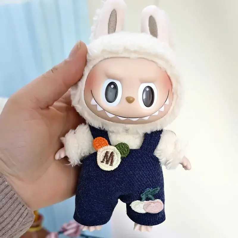 17cm V1 V2 Labubu Clothes Outfit Plush Doll Clothes Macaron Cute Clothing DIY Kid Gift Labubu Doll Accessories C250924