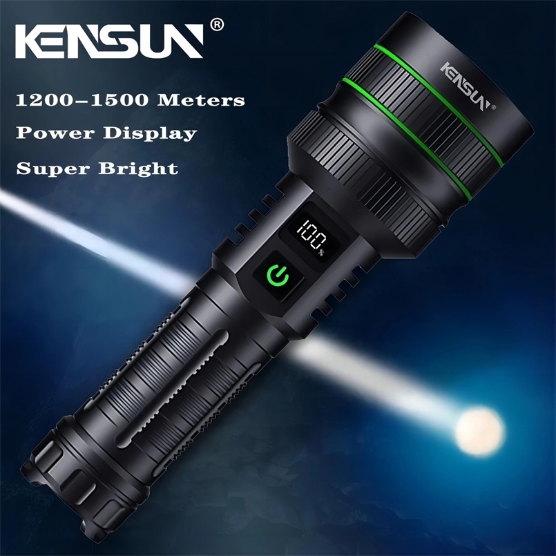 Most Powerful Long S LED Flashlight Zoomable Camping Torch Built-in 26650 Battery High Power Tactical Lantern for Outdoors 250210