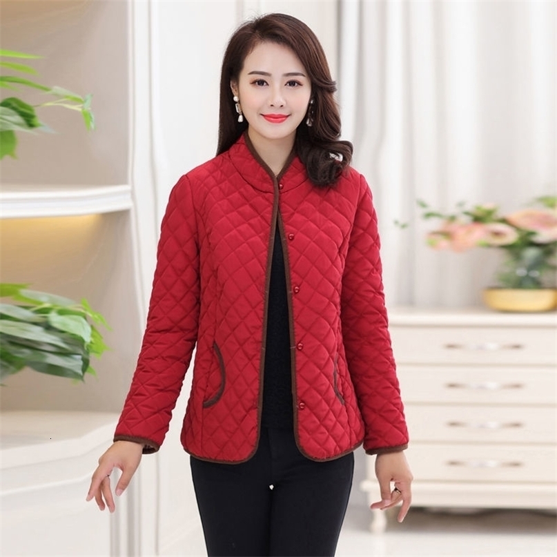 Women's autumn and winter coat cotton padded jacket short light down cotton padded coat large size slim cotton padded jacket 201019