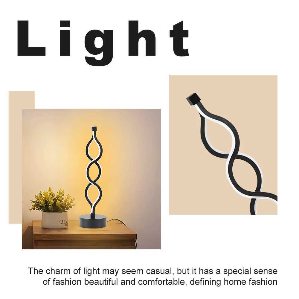 LED Spiral Table Lamp Tricolor Adjustable Brightness Creative Room Decoration Light USB Powered Eyeprotection Lamp C251115