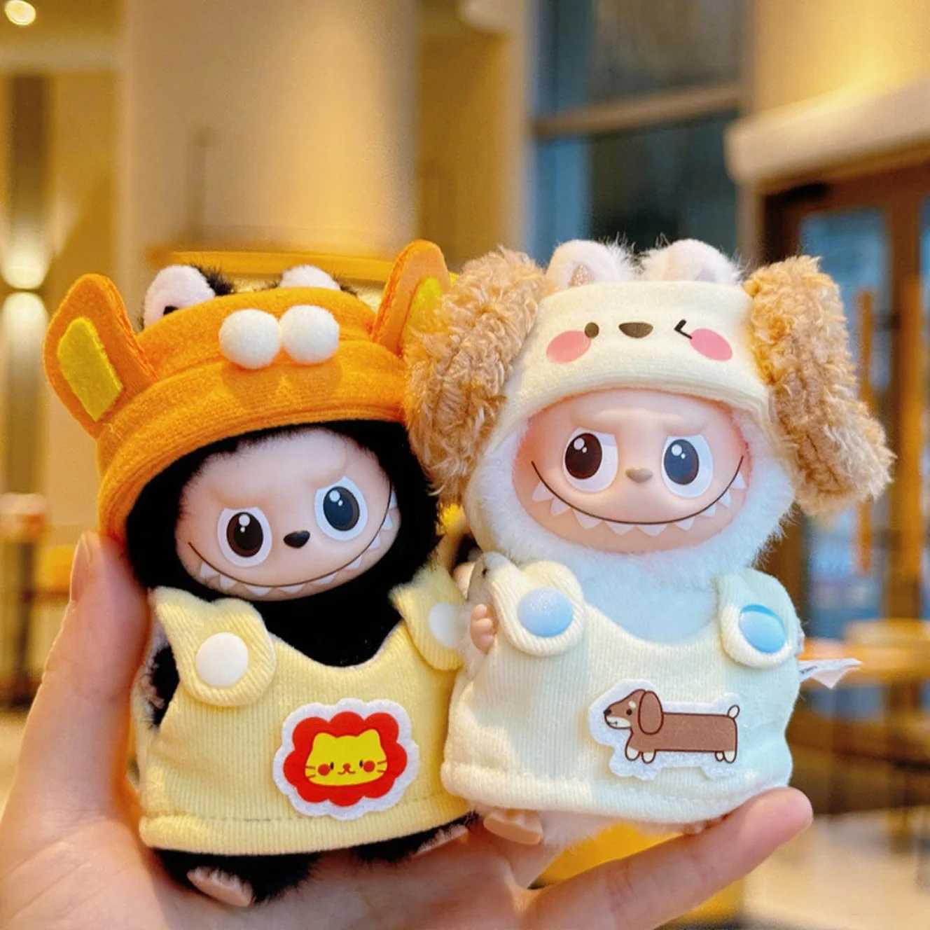 Animal Party Set 40 Mini Labubu Clothes Cute Bee Jumpsuit for 10cm Doll Plush Bag Accessories Childrens Christmas Gift C250924