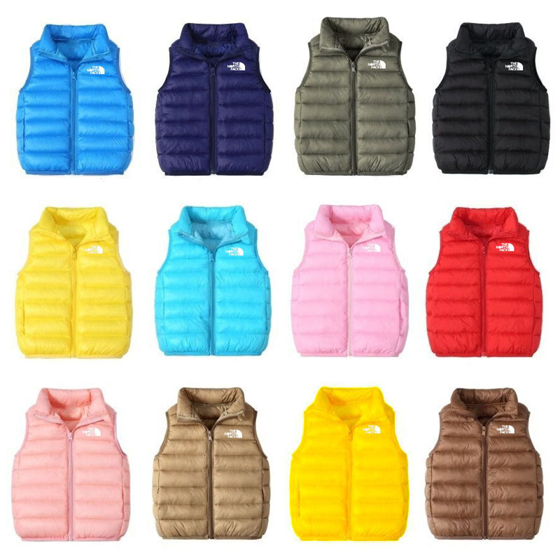 NF Down Nnorth Designer Baby Waistcoa Face Kids Vest Puffer Gilet Baby Jacket Woman Outwear Sleeveless Coat