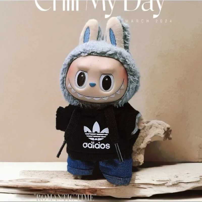 First and second generation Labubu sitting party baby clothes pendant Macaron Labubu clothes new cute overalls cute C250924