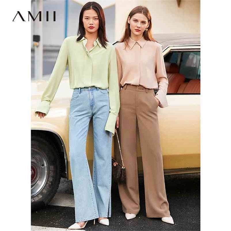 Minimalism Autumn OLstyle Fashion Waist Embroidery Loose Women Pants Causal High Female Long trousers 12040212 210527