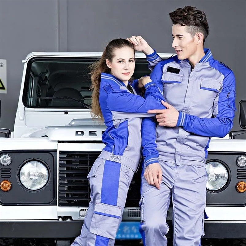 Welding Suits Workwear Clothes Men Women Long Sleeves Workmen Work Uniform Car Workshop Welding Suit Mechanical Working Overalls 240704