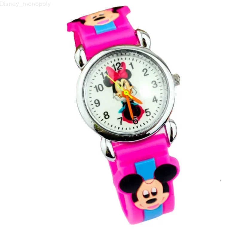 Disney New Mickey Minnie Kids Watches Fashion Cute Cartoon Children Wristwatch 3D Silicone Quartz Watch for Kids Boy Girl Birthday Gift H250924