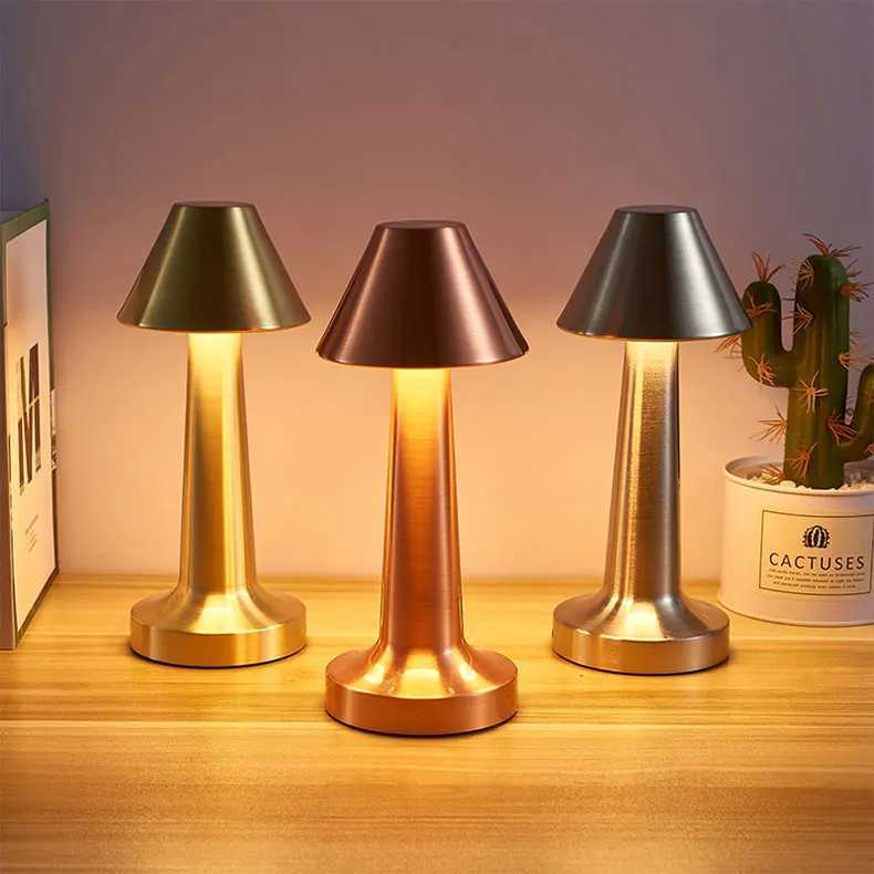 LED Table Lamp Retro Bar Coffee Table Lamp Rechargeable Touch Sensor Wireless Night Light Restaurant Living Room Decor Light C251115