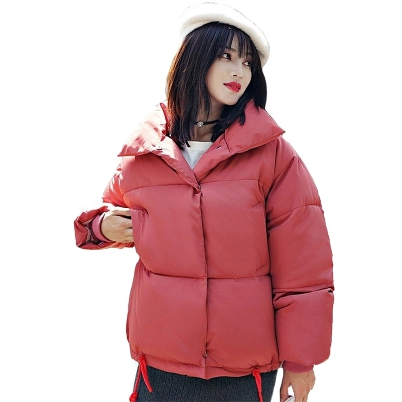 Stand Collar Breasted Buttons Female Coat Winter Womens Outwear Winter Jackets Autumn Cotton Padded Chaqueta Mujer Invierno 200928