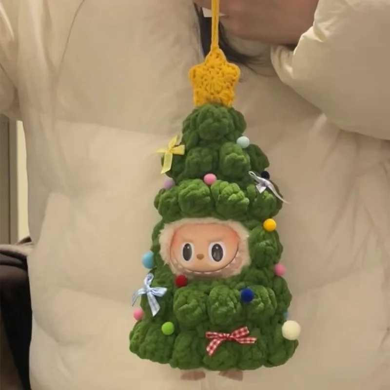 Handmade Soft Knitted Crochet Doll Clothes for Labubu V123 Cute Christmas Tree Shape Outfit Creatitive Christmas Gifts for Kids C250924