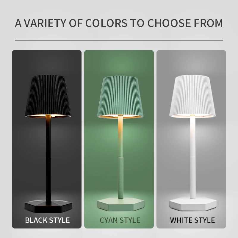 New Rechargeable LED Table Lamp Touch Switch 3 Levels Dimmable Desk Lights Bar Club Dinner Creative Decorative Ambient Lighting C251115