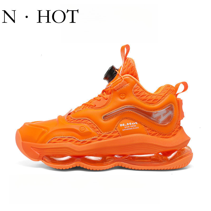 N HOT Designer Luxury Men's Outdoor Sports Shoes New Trend Versatile Wear-resistant Air Cushion Thick Sole Basketball Shoes Student Fashion Butto