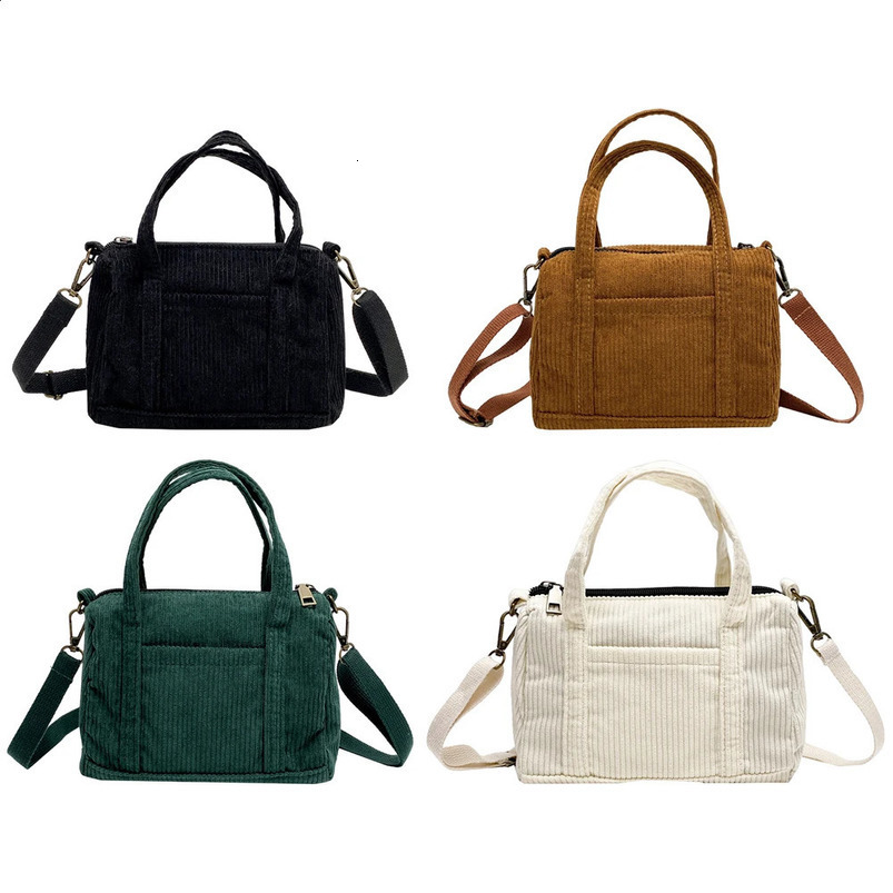 Corduroy Crossbody Bag Large Capacity Womens Shoulder Fashion Simple Leisure Weekend Vacation 240820
