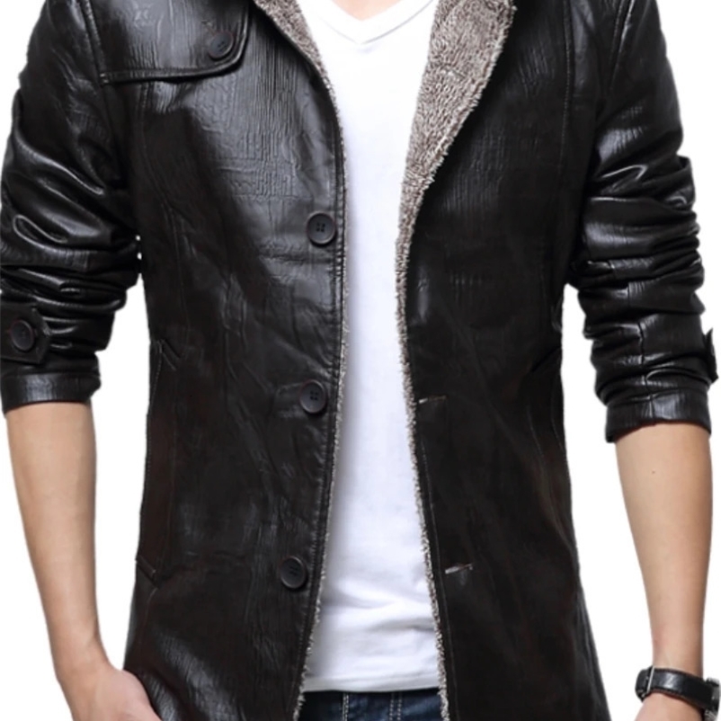 Men's Fur Faux Fur JSNBL1013Large size leather men fur one men plus fleece warm coat epaulette men's jacket PU jacket 231110