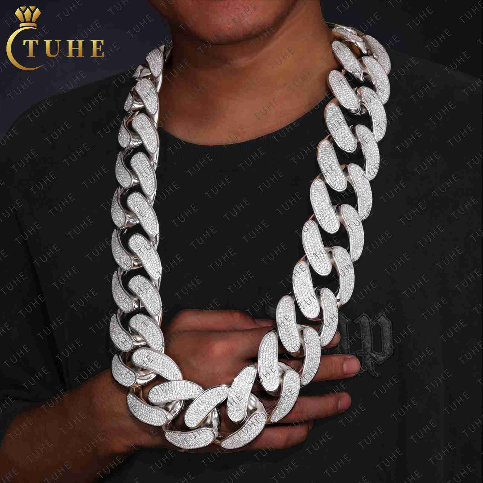 Hip Hop Jewelry Fashion Style 51mm Luxury and Heavy Necklace Super Big Cuban Necklace Big Ass Cuban Link Chain Miami Cuban Link