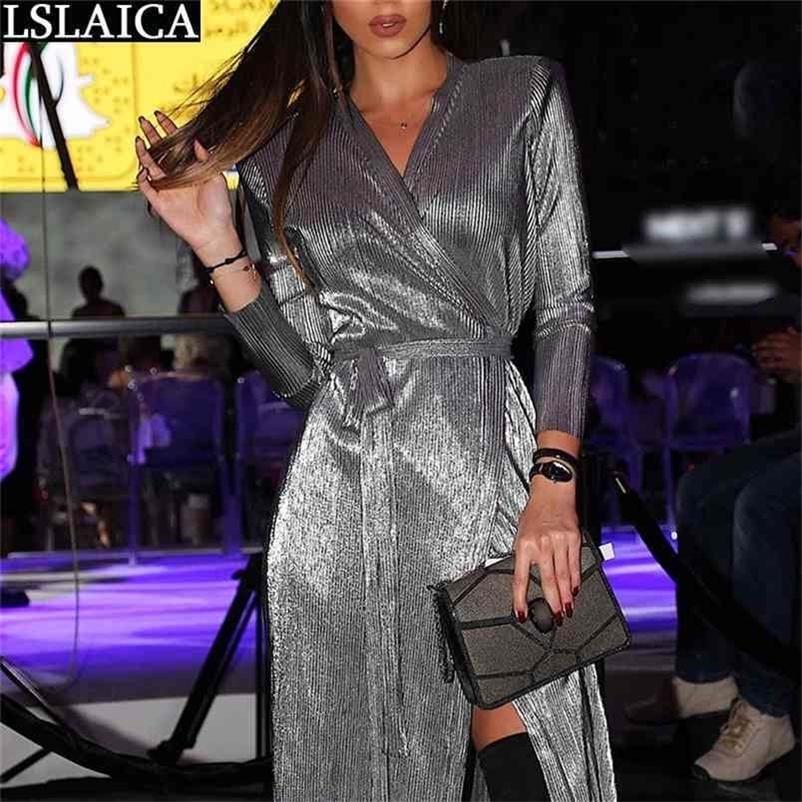 sale shirt dress women long sleeve V-neck sexy fashion bandage club elegant wild lace up office party 210515