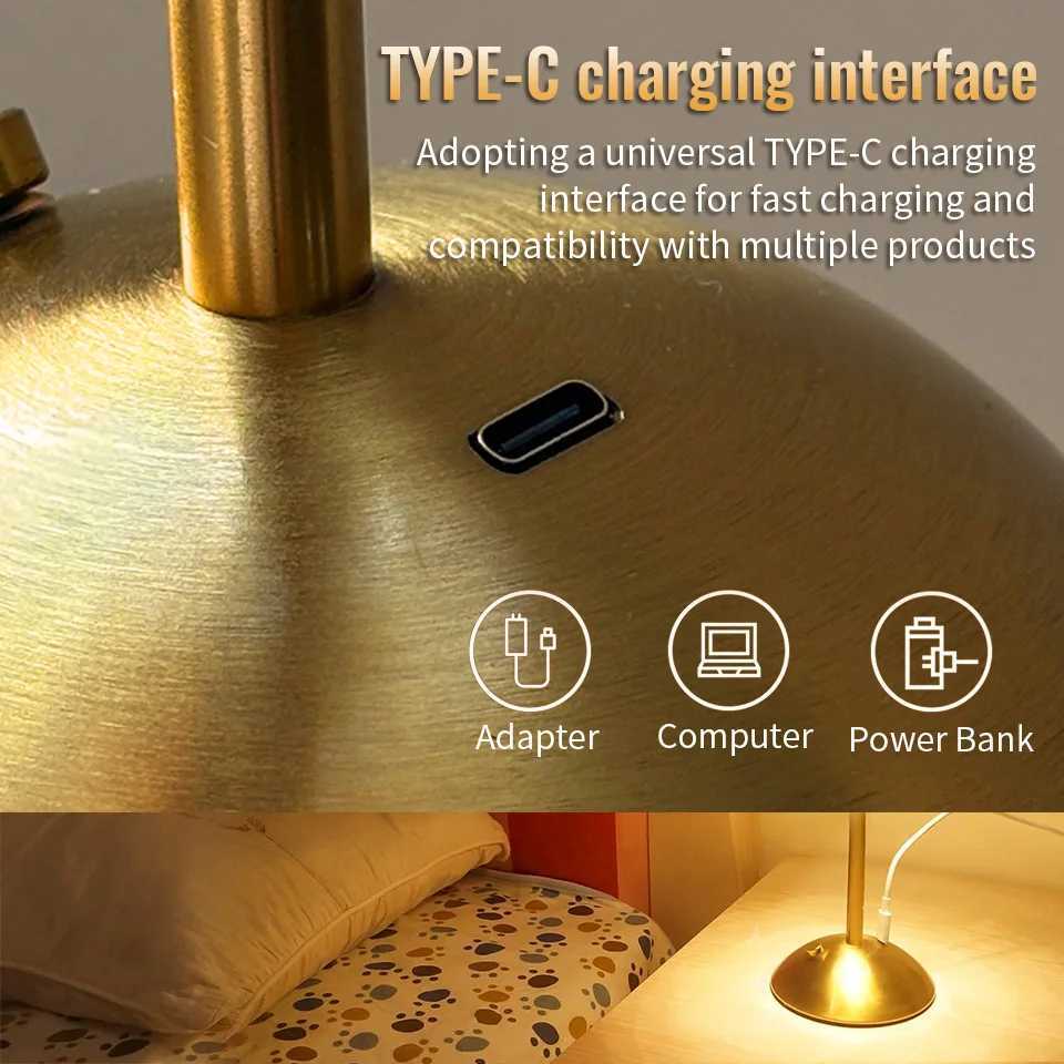 LED Table Lamp touch lamp rechargeable LED light vintage lamp Wireless Reading lamp for bedroom desk lamp bedside table Bar home C251115