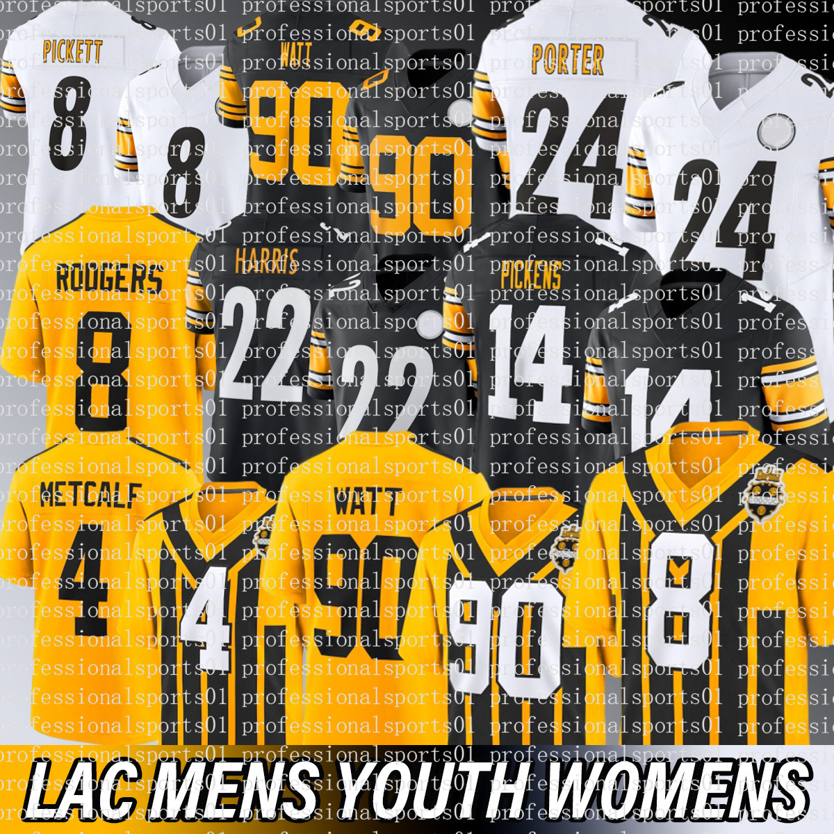 #22 Najee Harris #90 TJ Watt SteelersS Jersey #4 Metcalf Aaron Rodgers Diontae Johnson Will Howard Joey Porter Jr. Minkah Fitzpatrick PittsburghCITY jersey