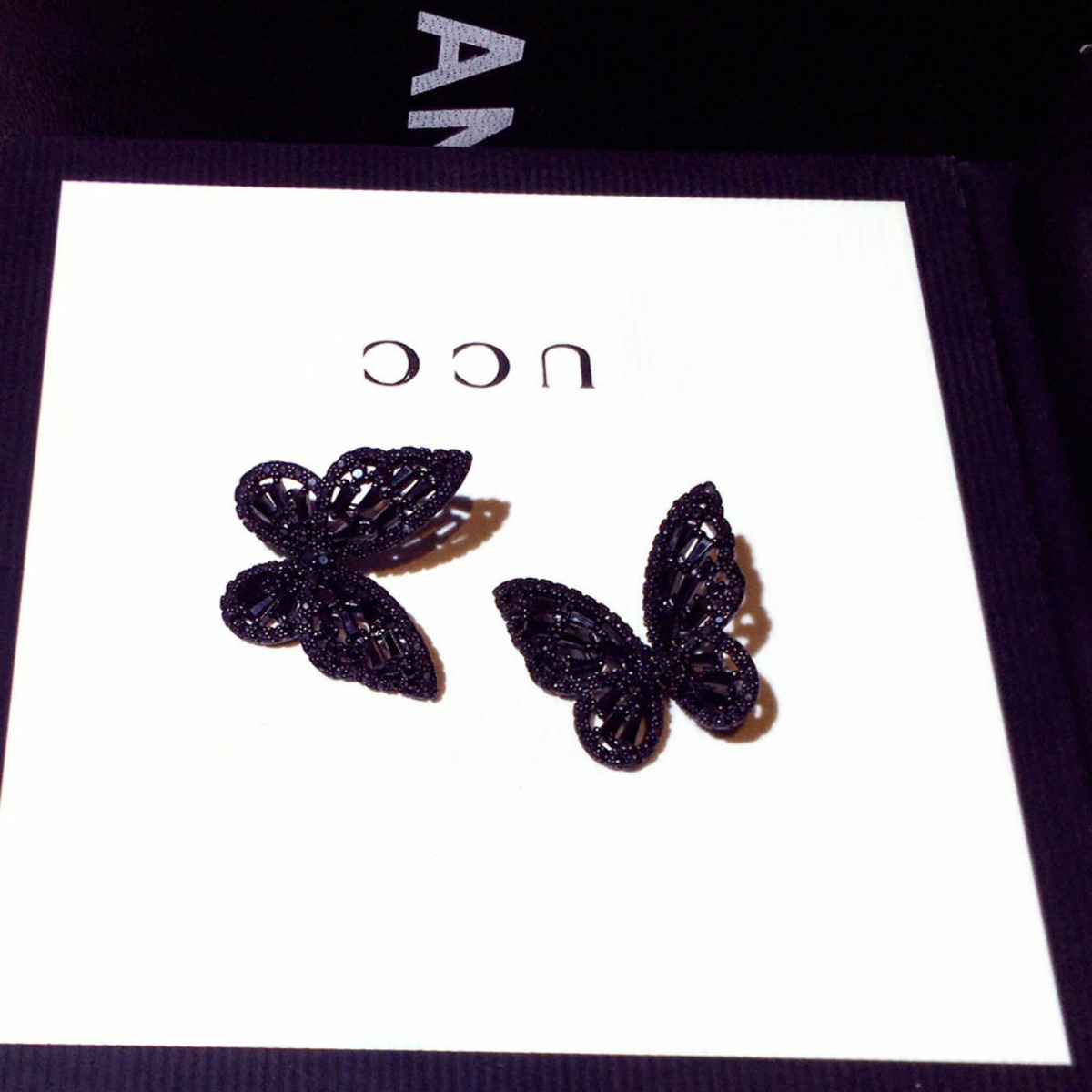 Black Butterfly Zircon Inlaid Earrings All-match Commute Gifts for Women Designer Women Jewelry Wedding Valentine's Day Gift