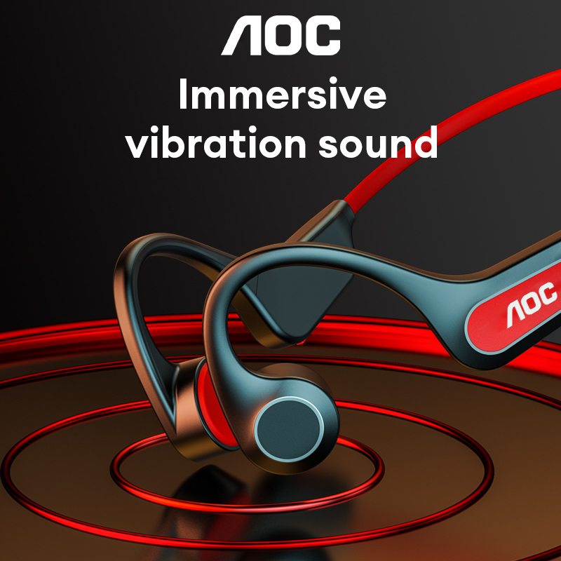 AOC Wireless Bluetooth Headphones ACN4521 Bone Conduction Bluetooth Headset Hi-Fi Sound Quality Music Earphones Ergonomic Design Sports Earbuds